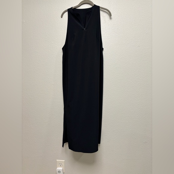Lululemon Women Lahar
Lounge Midi Front Zip Elegant Black Sleeveless Dress - Picture 7 of 8